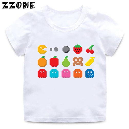 Boys and Girls Game Pac-Man Eat Ghost Print T shirt Kids Pacman –  Design-Unity
